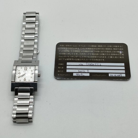 Authentic Gucci Watch 7700L 24mm Women's Whites X Silver mn156-111825 - Picture 8 of 9